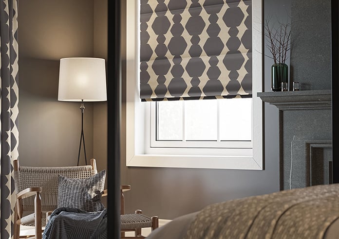 Construct, Warm Black - Motorised Roman Blind - Image 5